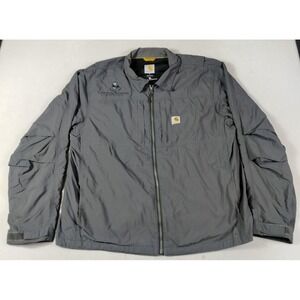 Carhartt Jacket Mens XL Gray Force Full Swing Rain Defender Windbreaker Workwear